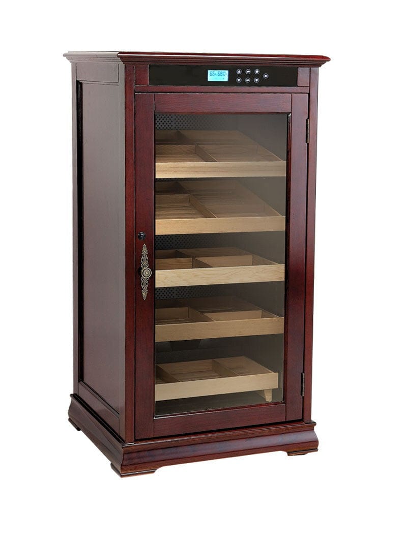 Prestige Import Group 4 Storage Shelf Electric Climate/Humidity Controlled Cabinet (Dark Cherry) RDFD/CNBS Cigar Humidors Luxury Appliances Direct