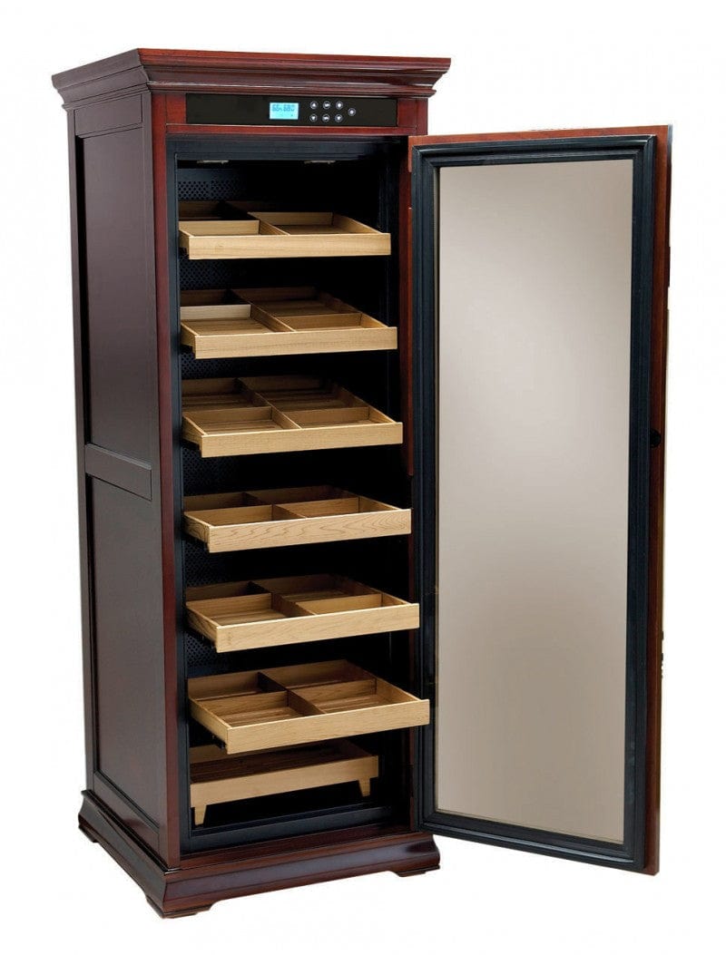 Prestige Import Group 6 Storage Shelf Electric Climate/Humidity Controlled Cabinet (Dark Cherry) RMGTN/CNBS Cigar Humidors RMGTN/CNBS Luxury Appliances Direct