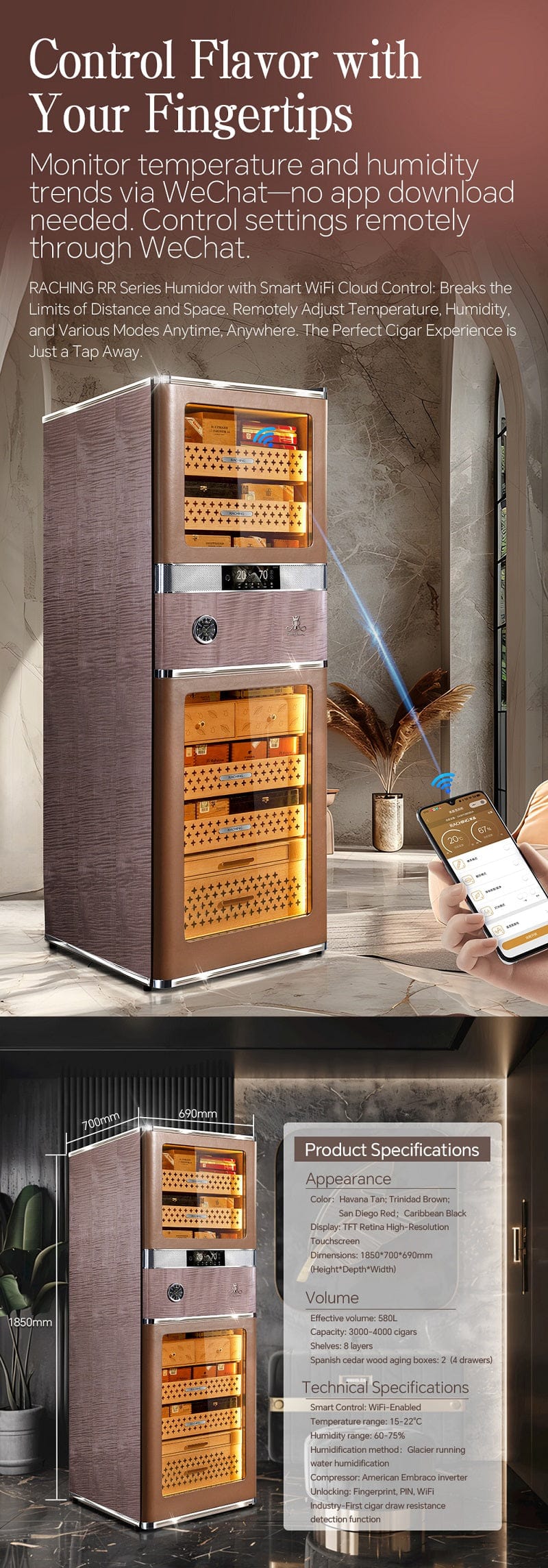 Raching Reserva RR980 Electric Humidor