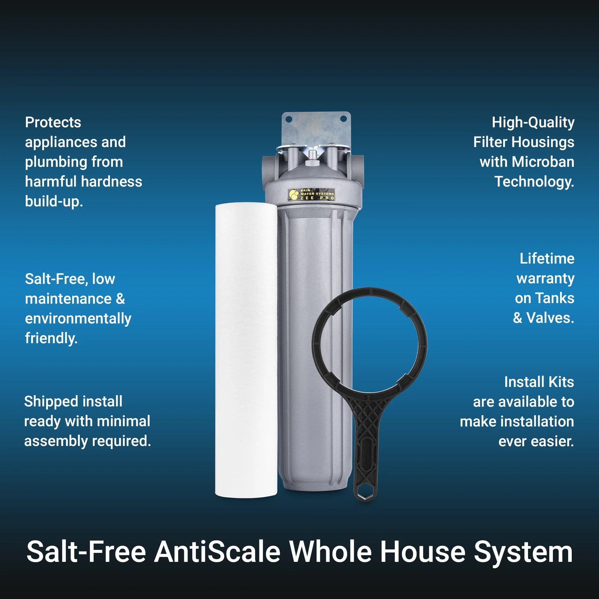 RKIN CBS PPH Salt-Free Water Softener AntiScale Whole House System Water Systems RKIN-CBS-PPH-20 Luxury Appliances Direct