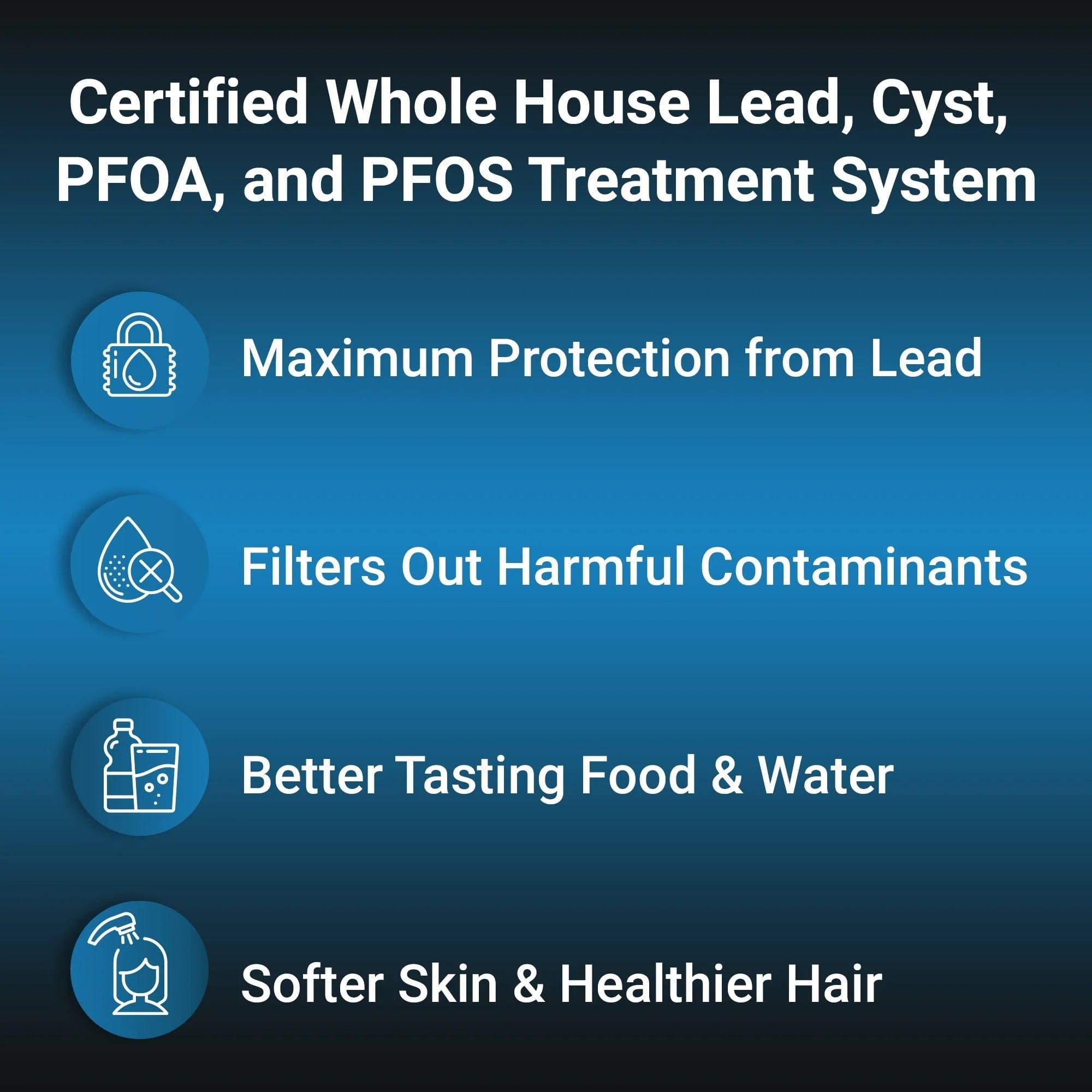 RKIN OP1L Certified Whole House Lead, Cyst, PFOA, and PFOS Water Filter System Water Systems Luxury Appliances Direct