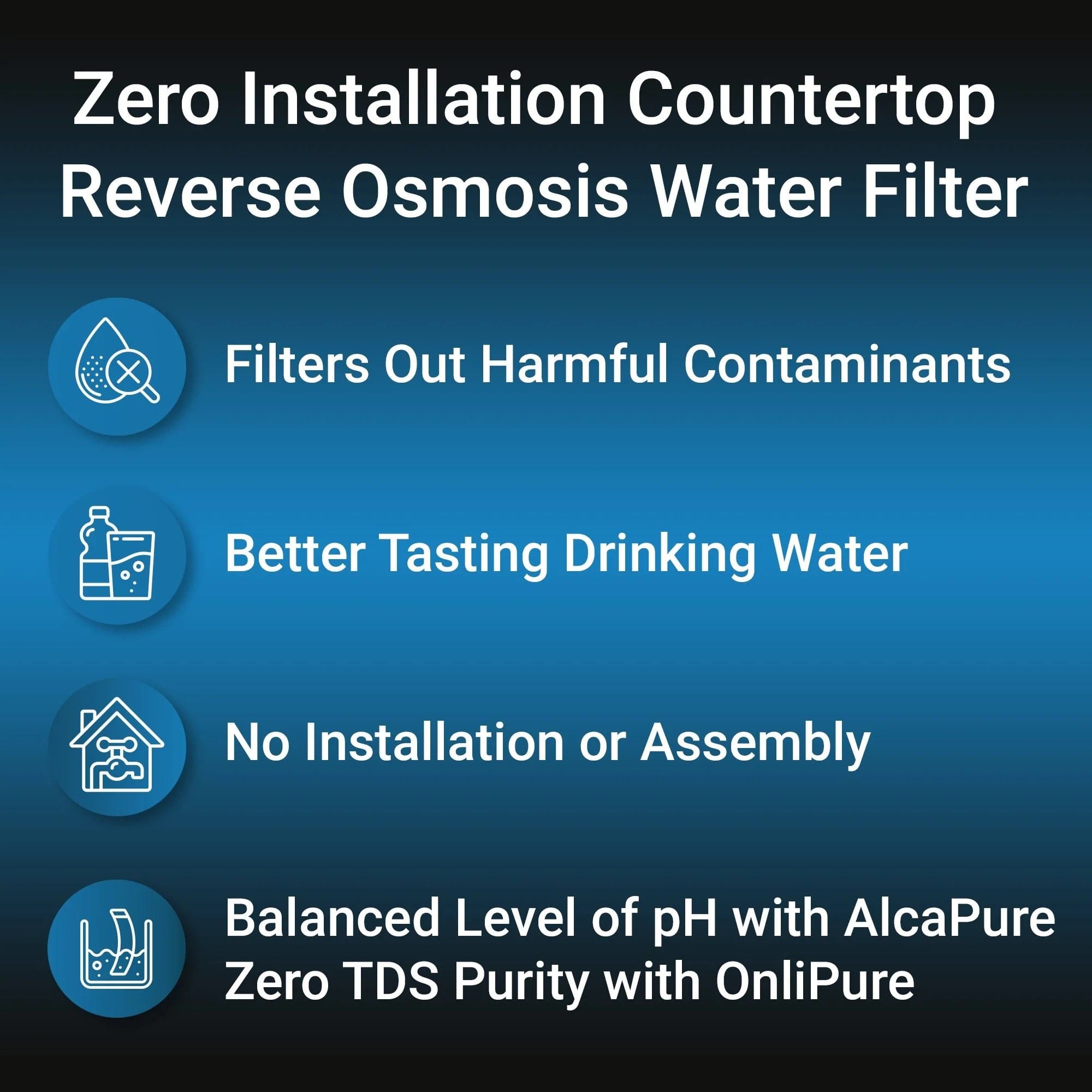 RKIN Zero Installation Purifier Countertop Reverse Osmosis Water Filter Water Systems ZIPDIWHT Luxury Appliances Direct