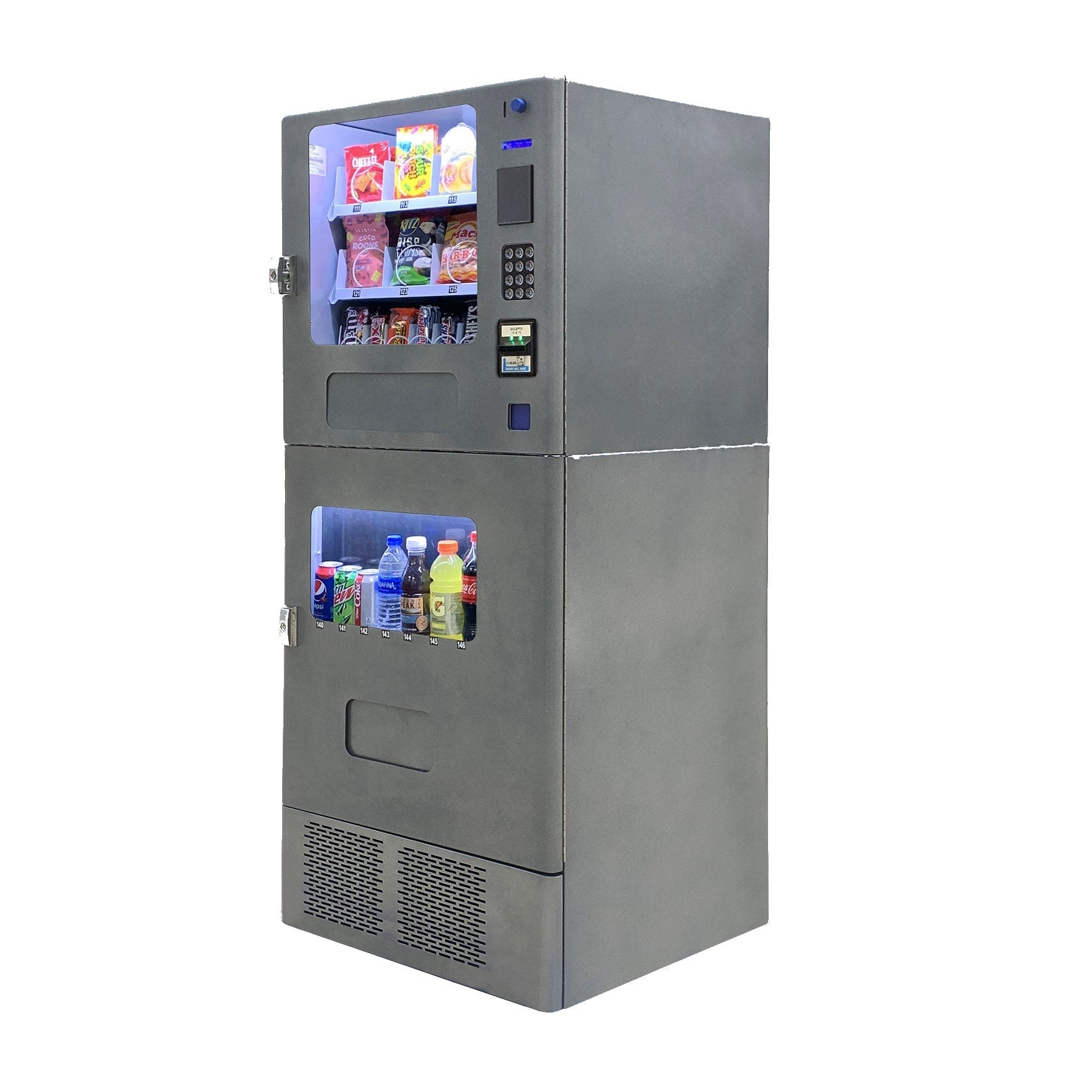 Seaga SM2300S Combo - Slate Metallic Vending Machines SM2300S Luxury Appliances Direct