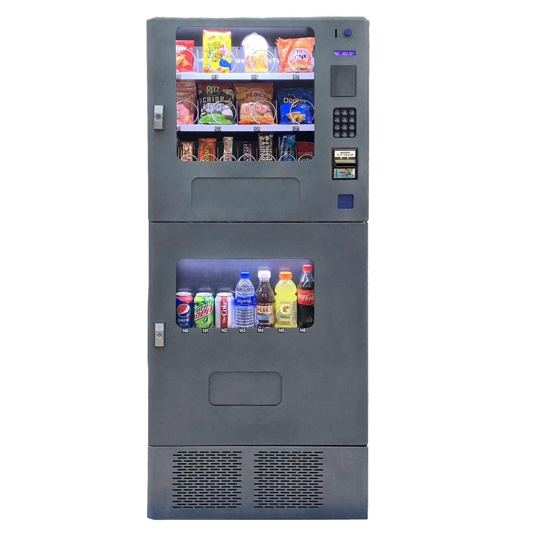 Seaga SM2300S Combo - Slate Metallic Vending Machines SM2300S Luxury Appliances Direct