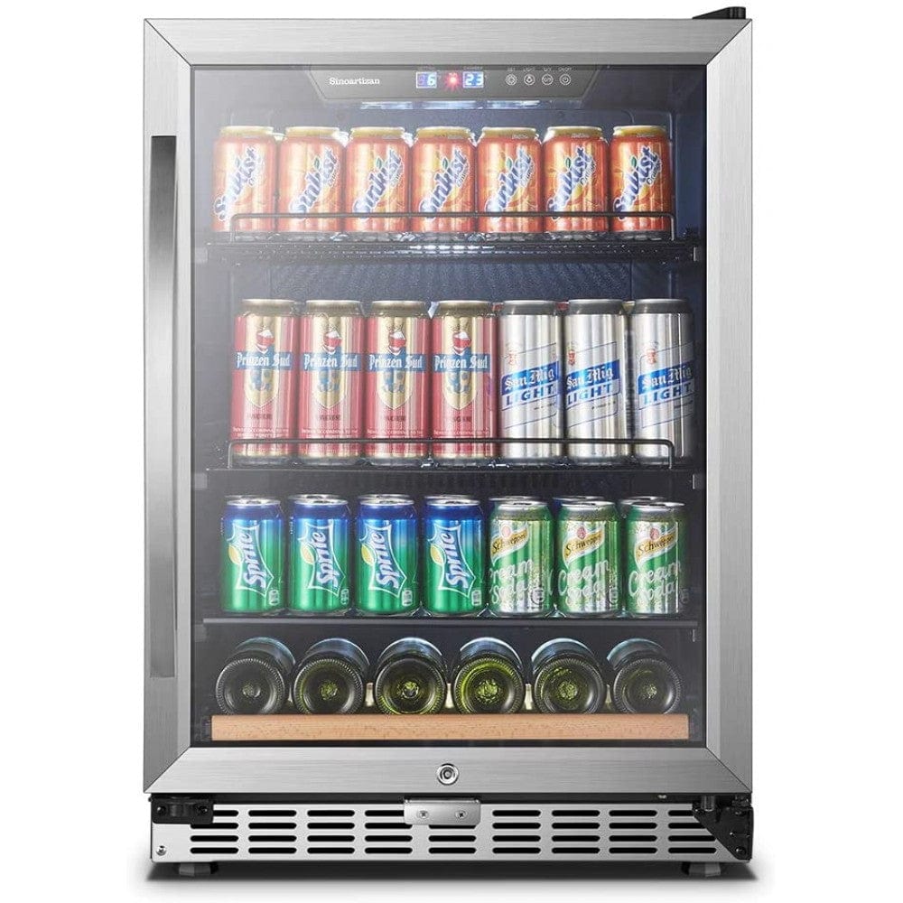 Sinoartizan 110 Cans 6 Bottles Single Zone Beverage Coolers ST-54D Beverage Centers ST-54BC Luxury Appliances Direct