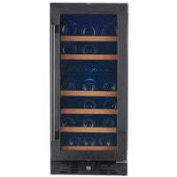 Smith & Hanks 32 Bottle Black Stainless Under Counter Dual Zone Wine Cooler RW88DRBSS Wine Coolers RE55006 Luxury Appliances Direct