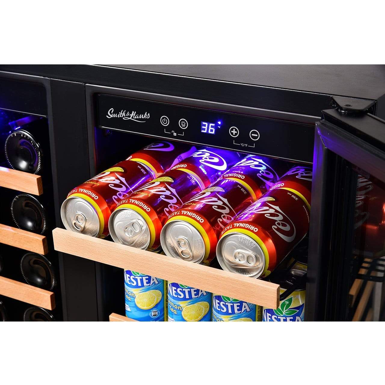 Smith & Hanks Stainless Steel Wine and Beverage Fridge BEV176SD Wine/Beverage Coolers Combo BEV176SD Luxury Appliances Direct