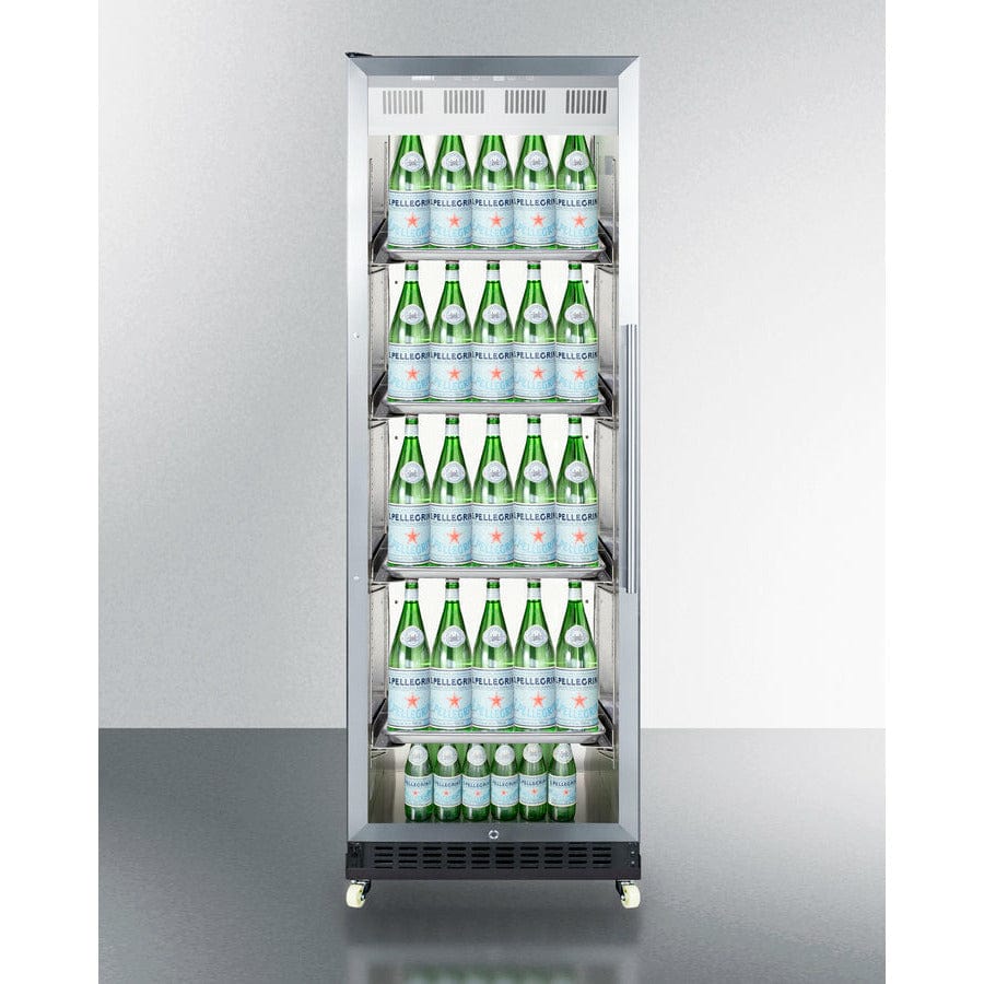 Summit 24" Wide Mini Reach-In Beverage Center with Dolly - SCR1401 Refrigerators SCR1401RI Luxury Appliances Direct