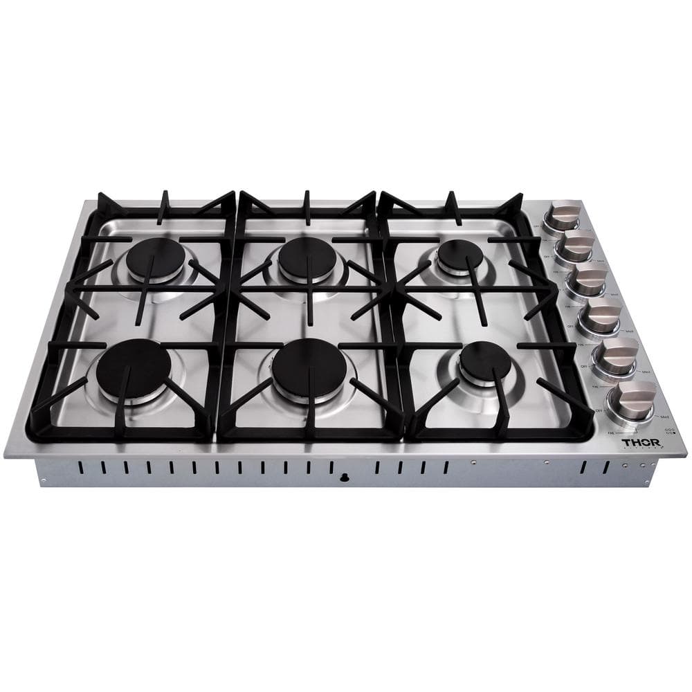 Thor 36 Inch Drop-in Cooktop in Stainless Steel TGC3601 Cooktops TGC3601 Luxury Appliances Direct