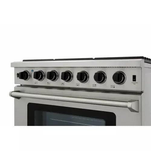 Thor Kitchen 2-Piece Appliance Package - 36" Gas Range & Premium Under Cabinet Hood in Stainless Steel Ranges Luxury Appliances Direct