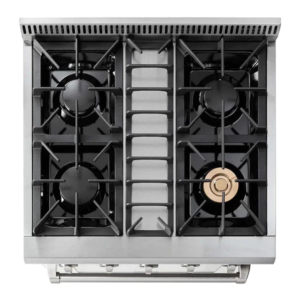 Thor Kitchen 2-Piece Pro Appliance Package - 30" Gas Range & Premium Under Cabinet Hood in Stainless Steel Ranges Luxury Appliances Direct