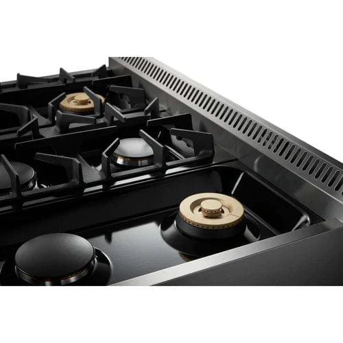 Thor Kitchen 2-Piece Pro Appliance Package - 36" Dual Fuel Range & Premium Under Cabinet Hood in Stainless Steel Ranges Luxury Appliances Direct