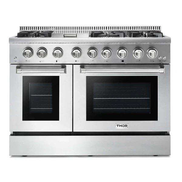 Thor Kitchen 2-Piece Pro Appliance Package - 48" Dual Fuel Range & Premium Hood in Stainless Steel Ranges AP2-HRD48B Luxury Appliances Direct