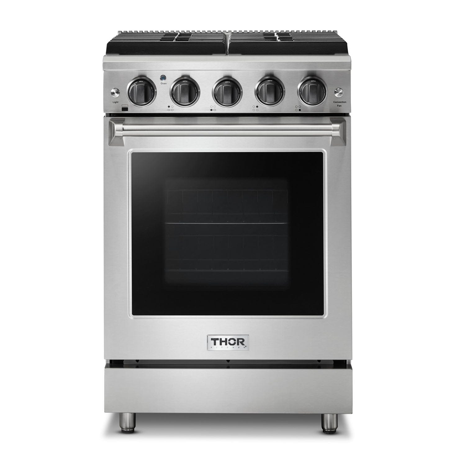 Thor Kitchen 24 in. Professional Gas Range in Stainless Steel LRG2401U Ranges LRG2401U Luxury Appliances Direct