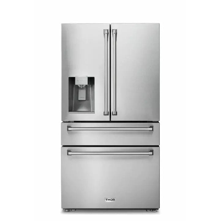 Thor Kitchen 3-Piece Appliance Package - 30-Inch Gas Range, Dishwasher & Refrigerator with Water Dispenser in Stainless Steel Ranges Luxury Appliances Direct