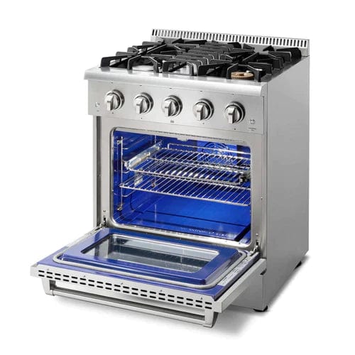 Thor Kitchen 3-Piece Pro Appliance Package - 30-Inch Gas Range, Dishwasher & Refrigerator with Water Dispenser in Stainless Steel Ranges Luxury Appliances Direct