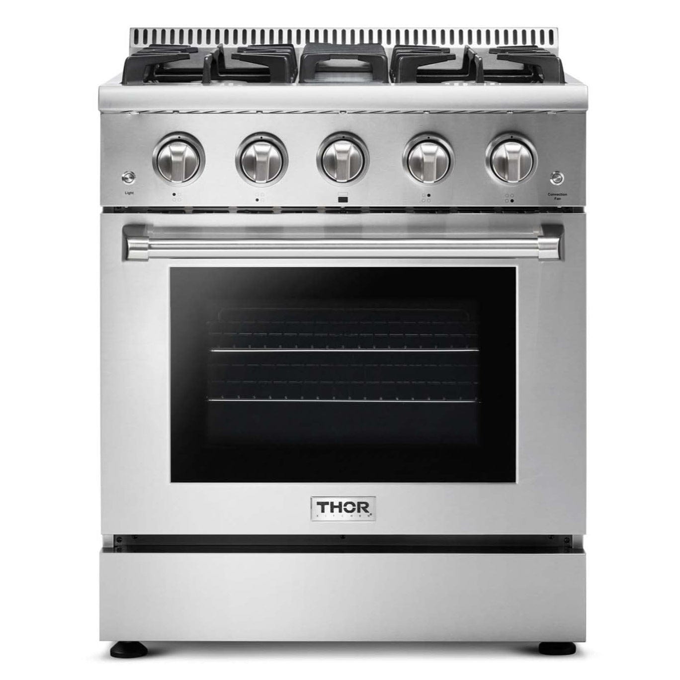 Thor Kitchen 30 in. 4.2 cu. ft. Professional Natural Gas Range in Stainless Steel HRG3080U Ranges HRG3080U Luxury Appliances Direct
