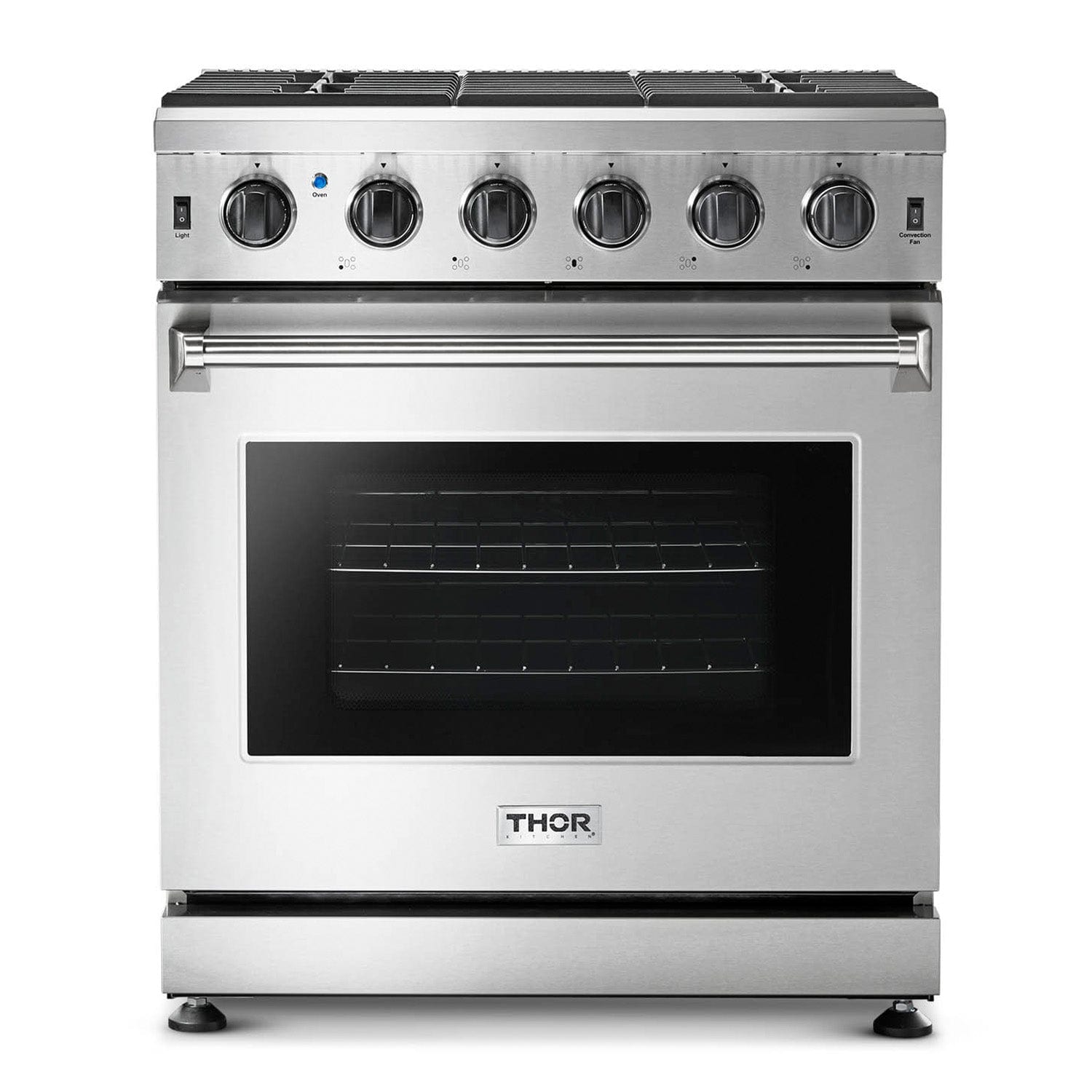 Thor Kitchen 30 in. 4.55 cu. ft. Professional Natural Gas Range in Stainless Steel LRG3001U Ranges LRG3001U Luxury Appliances Direct
