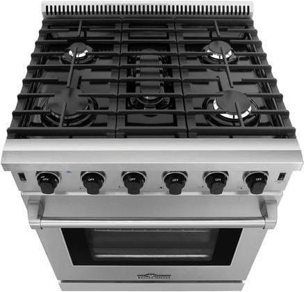 Thor Kitchen 30 in. 4.55 cu. ft. Professional Propane Gas Range in Stainless Steel LRG3001ULP I Luxury Appliances Direct