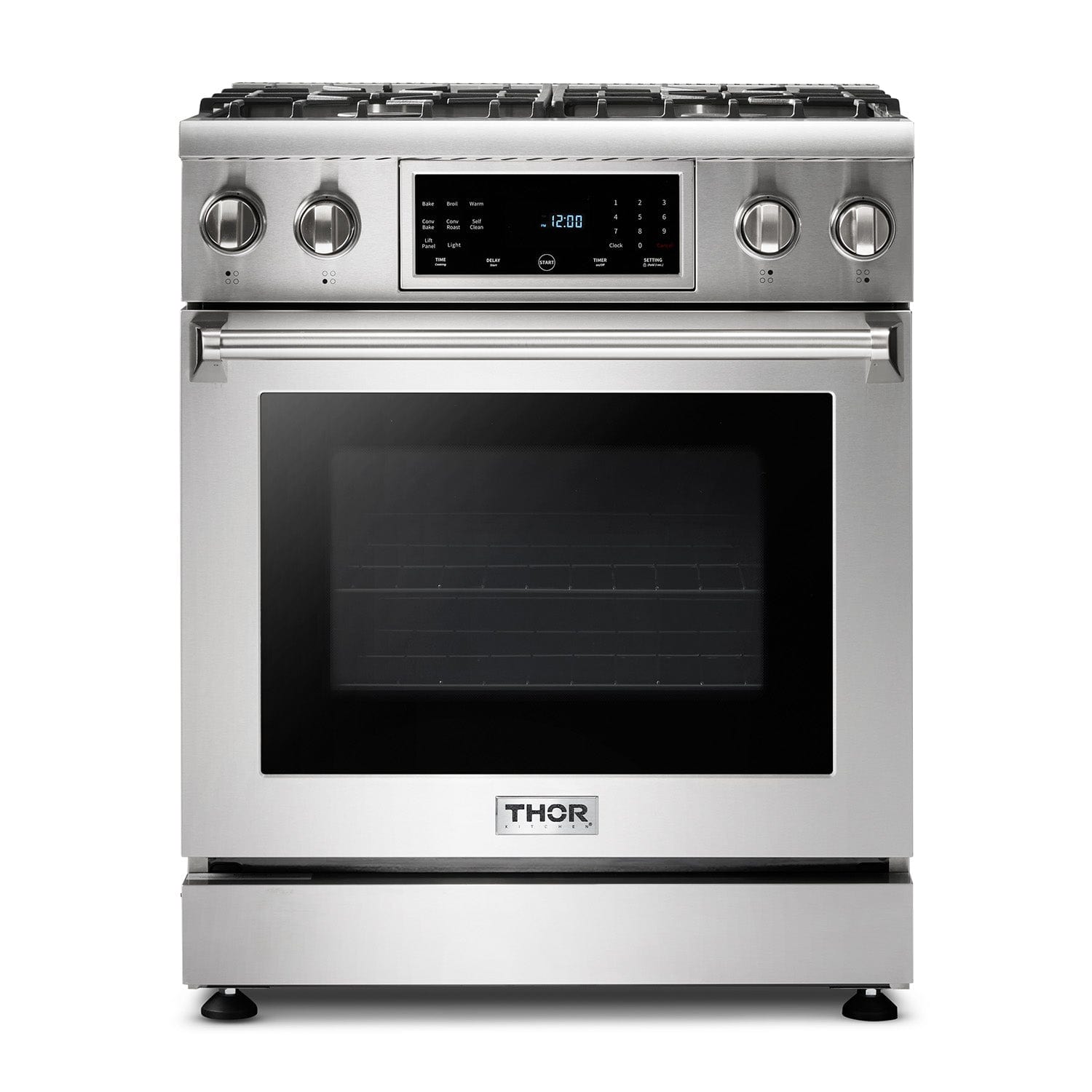 Thor Kitchen 30 In. 4.6 cu. ft. Self-Clean Propane Gas Range in Stainless Steel TRG3001LP Ranges TRG3001LP Luxury Appliances Direct