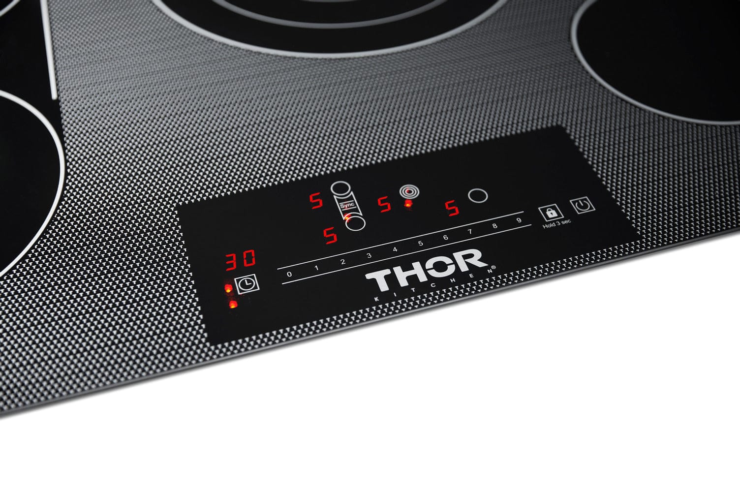 Thor Kitchen 30 Inch Professional Electric Cooktop With 4 Burners in Black TEC30 I Luxury Appliances Direct