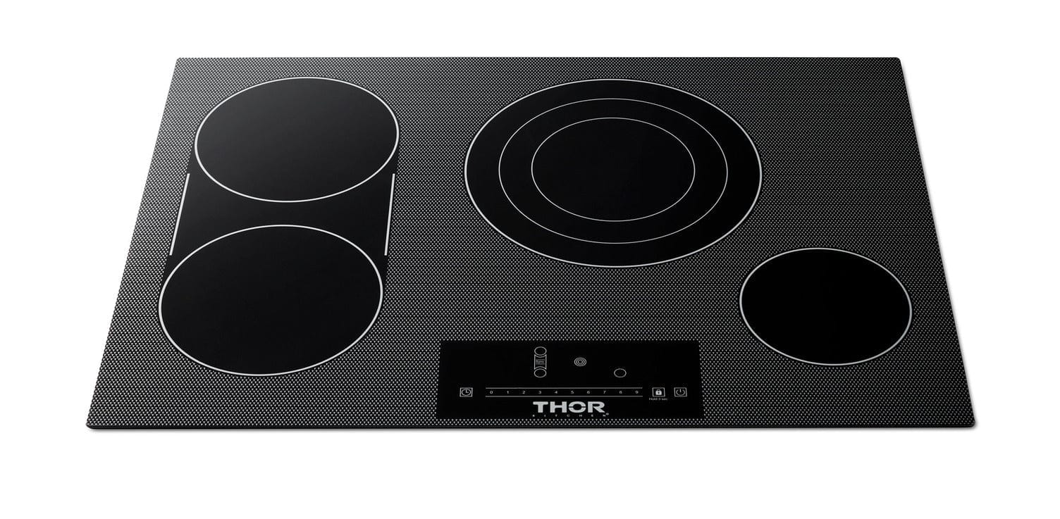 Thor Kitchen 30 Inch Professional Electric Cooktop With 4 Burners in Black TEC30 I Luxury Appliances Direct