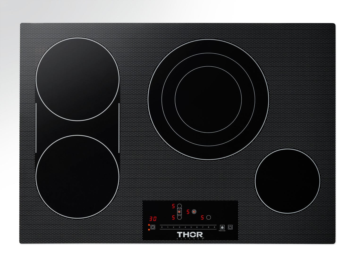 Thor Kitchen 30 Inch Professional Electric Cooktop With 4 Burners in Black TEC30 I Luxury Appliances Direct