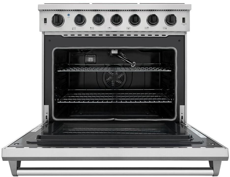 Thor Kitchen 36 in. 6.0 Cu. Ft Professional Natural Gas Range in Stainless Steel LRG3601U Ranges LRG3601U Luxury Appliances Direct