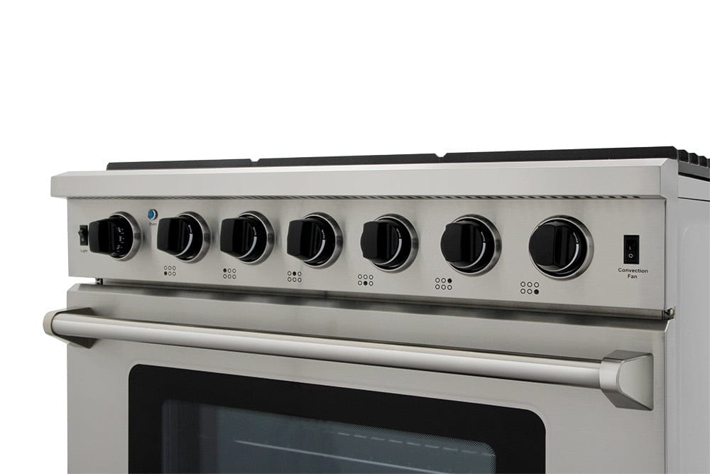 Thor Kitchen 36 in. 6.0 Cu. Ft Propane Gas Range in Stainless Steel LRG3601ULP Ranges LRG3601ULP Luxury Appliances Direct