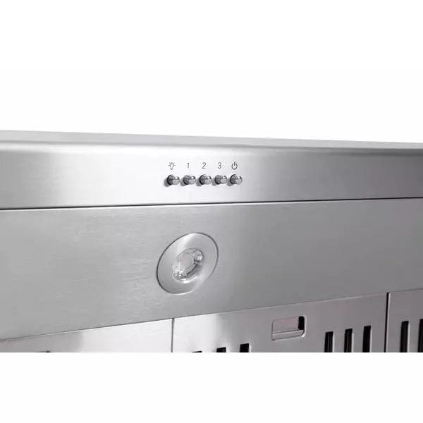 Thor Kitchen 5-Piece Pro Appliance Package - 48-Inch Dual Fuel Range, Under Cabinet Hood, Refrigerator with Water Dispenser, Dishwasher, & Wine Cooler in Stainless Steel I Luxury Appliances Direct