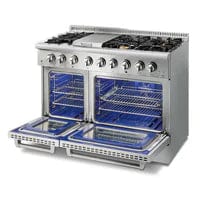 Thor Kitchen Appliance Package - 48 in. Gas Burner, Electric Oven Range and Range Hood Ranges AP-HRD4803U Luxury Appliances Direct