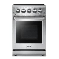 Thor Kitchen Package - 24 in. Professional Electric Range, Range Hood I Luxury Appliances Direct