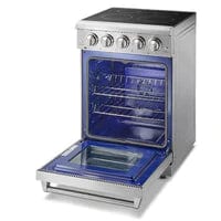 Thor Kitchen Package - 24 in. Professional Electric Range, Range Hood I Luxury Appliances Direct