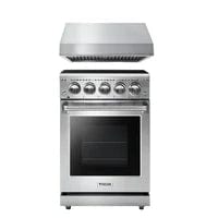 Thor Kitchen Package - 24 in. Professional Electric Range, Range Hood I Luxury Appliances Direct