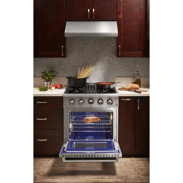 Thor Kitchen Package - 30 in. Gas Burner/Electric Oven Range, Microwave Drawer, Refrigerator with Water and Ice Dispenser, Dishwasher Ranges AP-HRD3088U-12 Luxury Appliances Direct