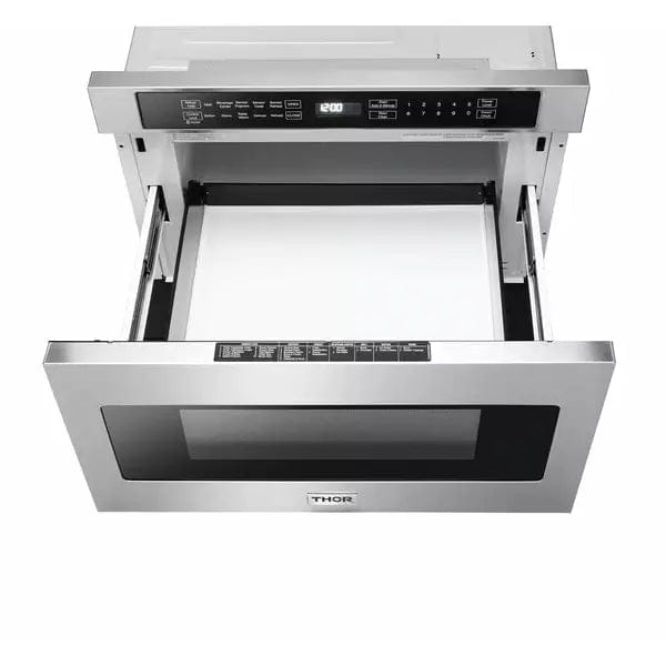 Thor Kitchen Package - 48 in. Gas Range, Range Hood, Microwave Drawer Ranges AP-LRG4807U-5 Luxury Appliances Direct