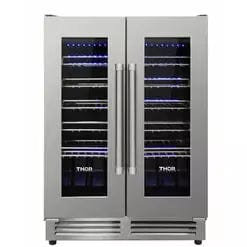 Thor Kitchen Professional Package - 48 in. Gas Range, Range Hood, Refrigerator with Water and Ice Dispenser, Dishwasher, Microwave Drawer, Wine Cooler Appliance Packages AP-HRG4808U-14 Luxury Appliances Direct