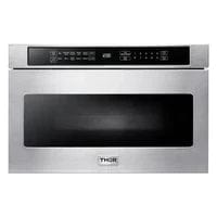 Thor Kitchen Professional Package 48 in. Propane Gas Range, Range Hood, Refrigerator with Water and Ice Dispenser, Dishwasher, Microwave Drawer, Wine Cooler I Luxury Appliances Direct