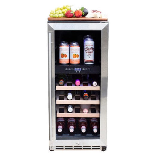 True Flame 15" Outdoor Rated Dual Zone Wine Cooler TF-RFR-15WD Wine Coolers TF-RFR-15WD Luxury Appliances Direct