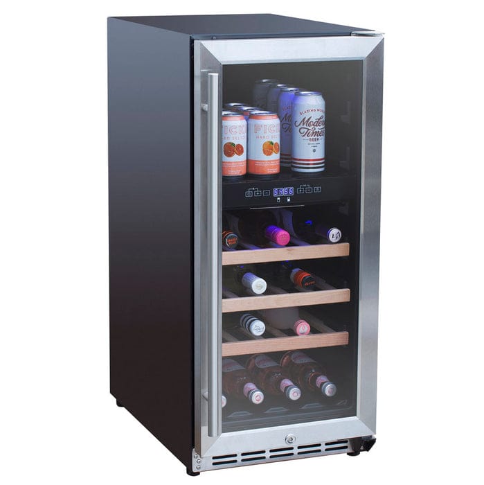 True Flame 15" Outdoor Rated Dual Zone Wine Cooler TF-RFR-15WD Wine Coolers TF-RFR-15WD Luxury Appliances Direct