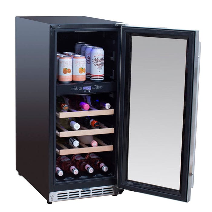 True Flame 15" Outdoor Rated Dual Zone Wine Cooler TF-RFR-15WD Wine Coolers TF-RFR-15WD Luxury Appliances Direct