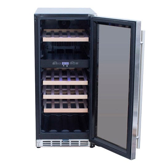 True Flame 15" Outdoor Rated Dual Zone Wine Cooler TF-RFR-15WD Wine Coolers TF-RFR-15WD Luxury Appliances Direct