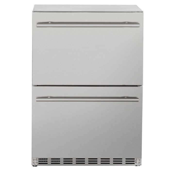 True Flame 24" 5.3C Deluxe Two-Drawer Outdoor Rated Fridge TF-RFR-24DR2 Refrigerators TF-RFR-24DR2 Luxury Appliances Direct