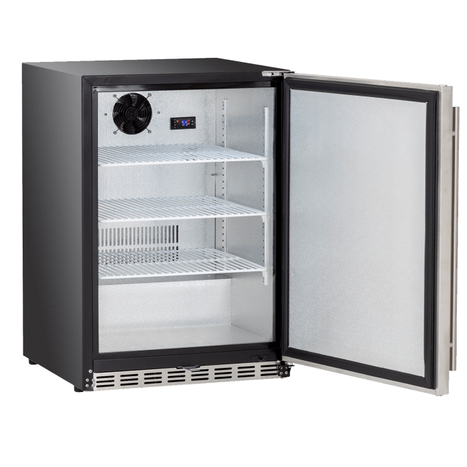 True Flame 24" 5.3C Outdoor Rated Fridge TF-RFR-24S Refrigerators Luxury Appliances Direct