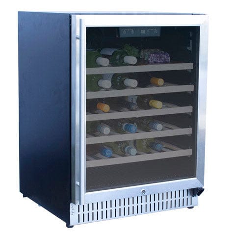 True Flame 24" Outdoor Rated Single Zone Wine Cooler TF-RFR-24W Wine Coolers TF-RFR-24W Luxury Appliances Direct