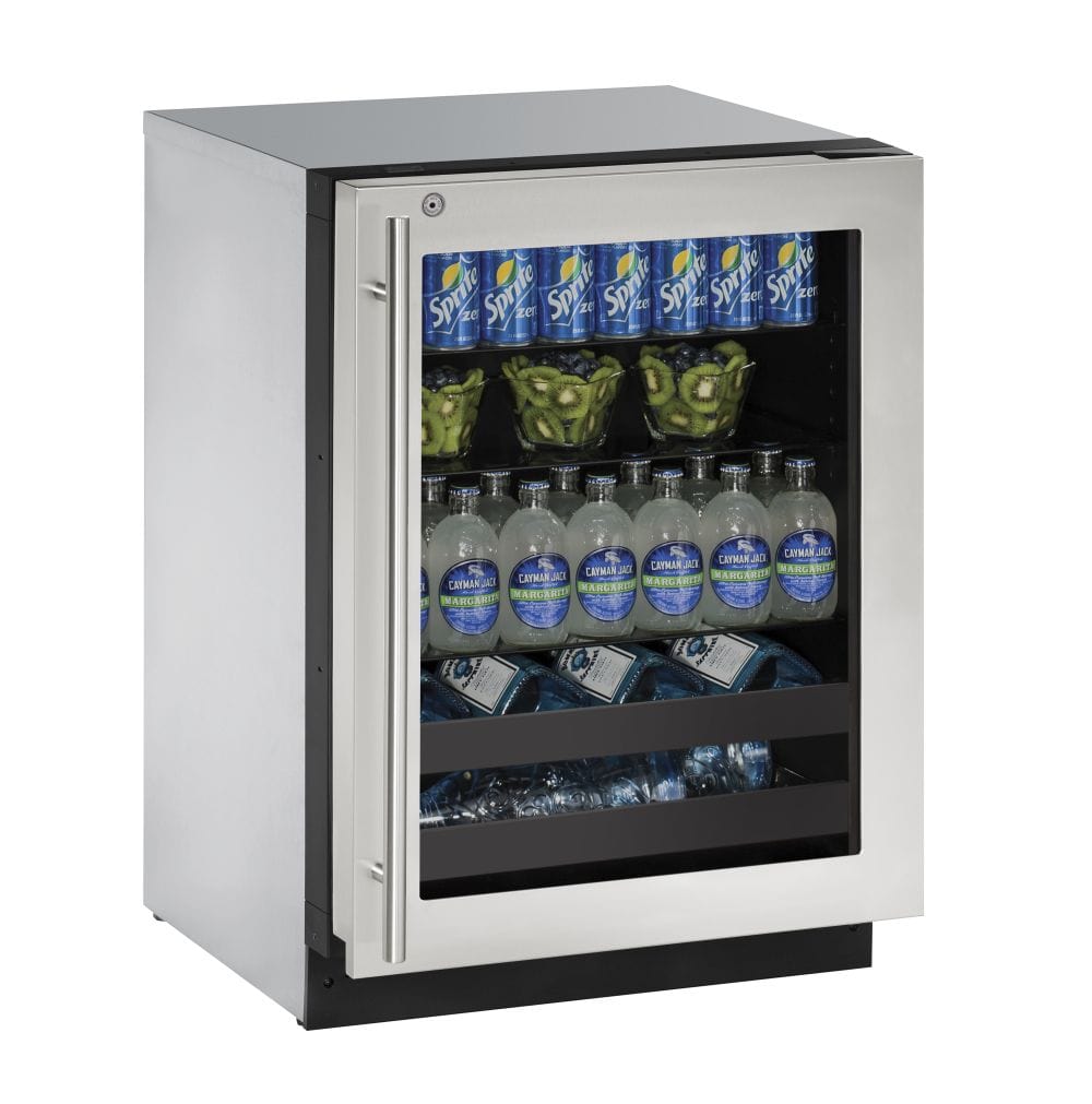 U-Line 24" Stainless Frame Right with Lock Beverage Center U-2224BEVS-13B Beverage Centers U-2224BEVS-13B Luxury Appliances Direct