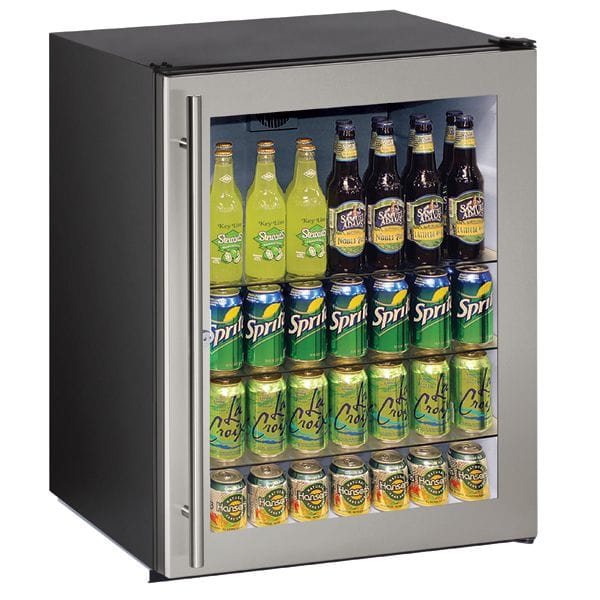 U-Line ADA24R 24" Refrigerator Reversible Hinge Refrigerators U-ADA24RGLS-13B Luxury Appliances Direct