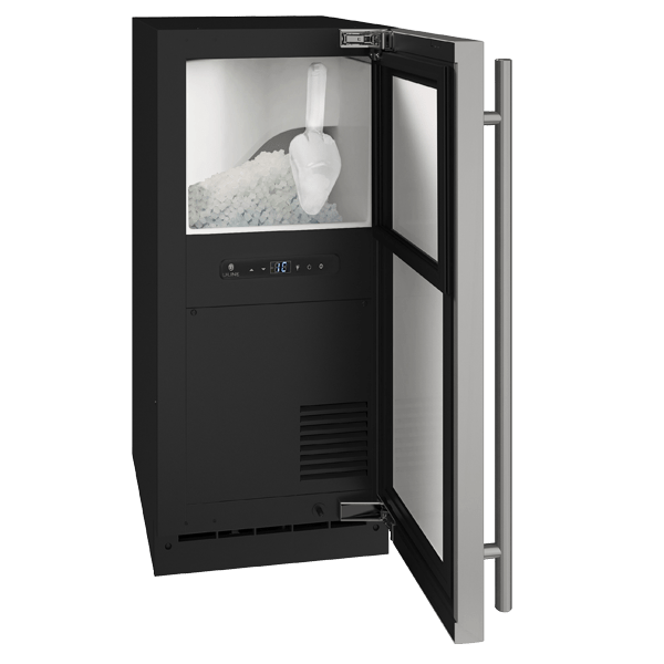 U-Line HNB115 / HNP115 15" Nugget Ice Machine Reversible Hinge 115v Freestanding/Built-In Ice Makers Luxury Appliances Direct