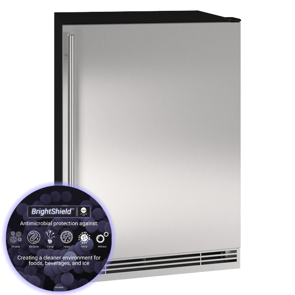 U-Line HRE124 24" Refrigerator Reversible Hinge 115v Refrigerators UHRE124-SS81A Luxury Appliances Direct