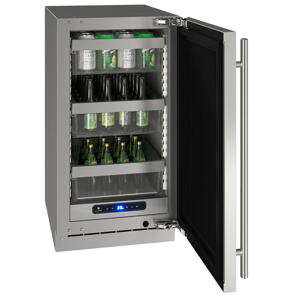 U-Line HRE518 18" Refrigerator Reversible Hinge Integrated/Stainless Refrigerators Luxury Appliances Direct